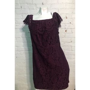 Forever 21 Plus Plum Knit Lace Dress 2X NWT
